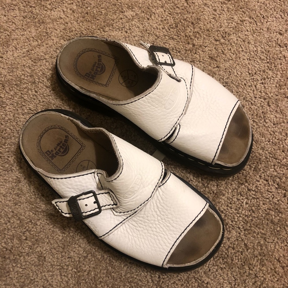 Vintage white leather Doc Marten sandals